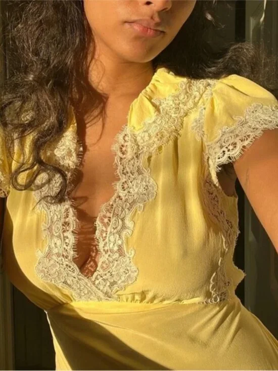 Doen Grace Dress in Yellow Rose - Picture 3 of 10